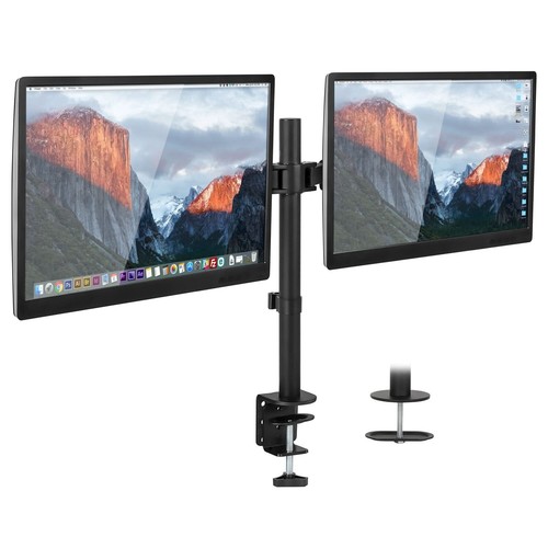 Full motion dual monitor desk - motion,